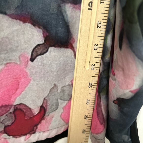 Marina Rinaldi Sport Black  Floral Top Kimono Sleeves Size XL - Picture 8 of 10
